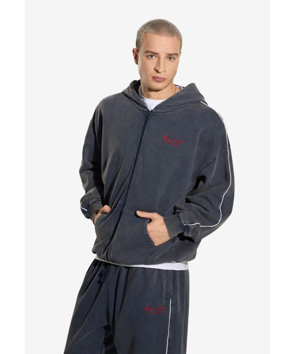 Team bluza z kapturem granatowa