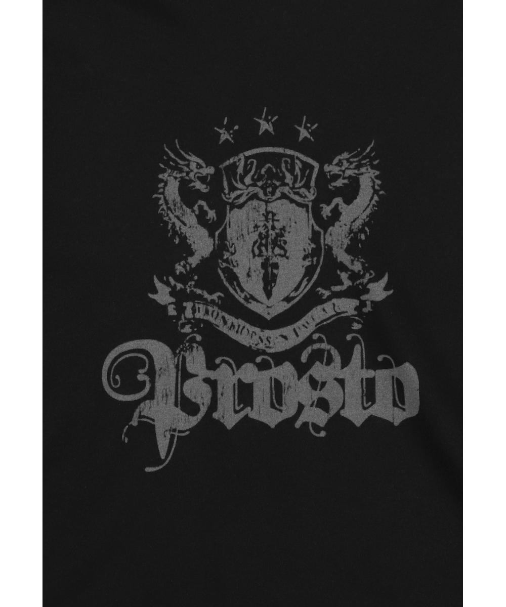 Crest longsleeve męski bawełniany czarny