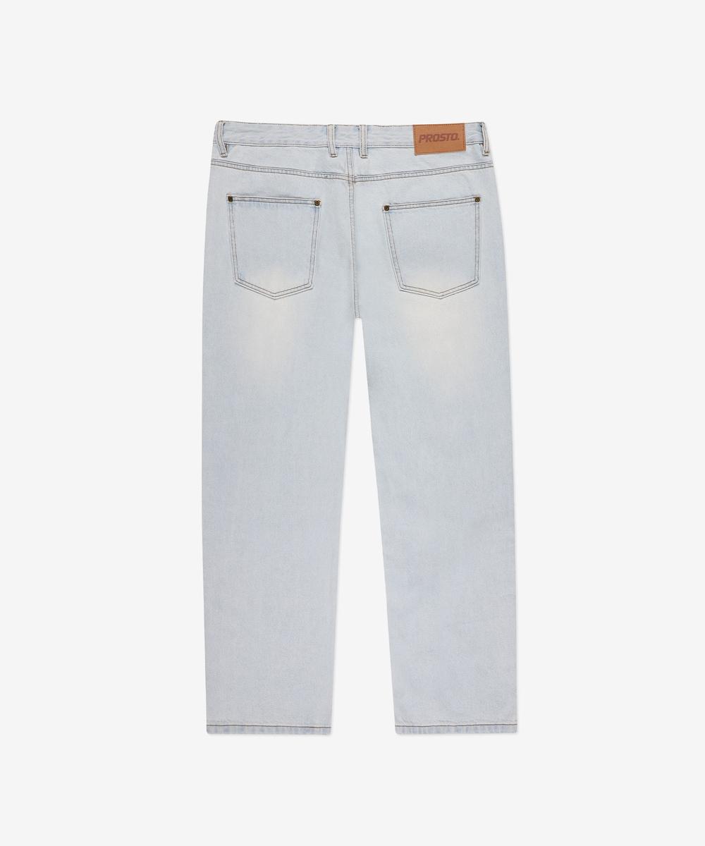 Overdyed jeansy męskie baggy jasnoniebieskie