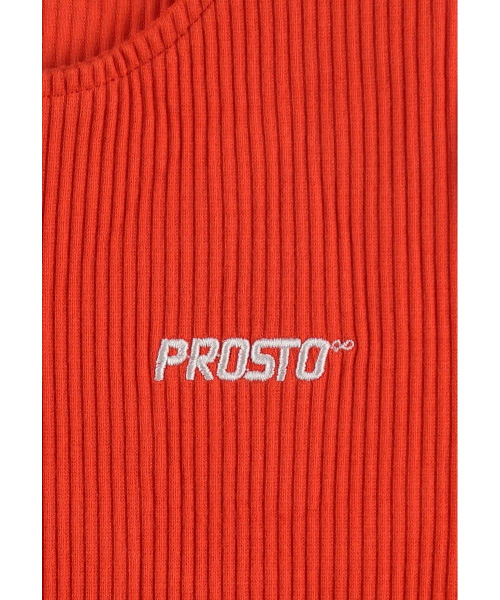 Zip Ribbed longsleeve rozpinany damski czerwony