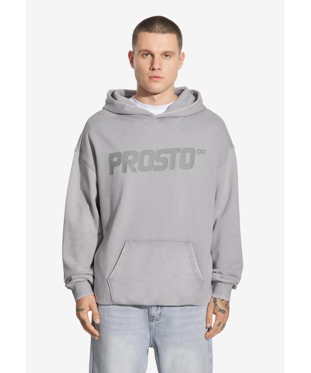 Big Log bluza męska z kapturem szara