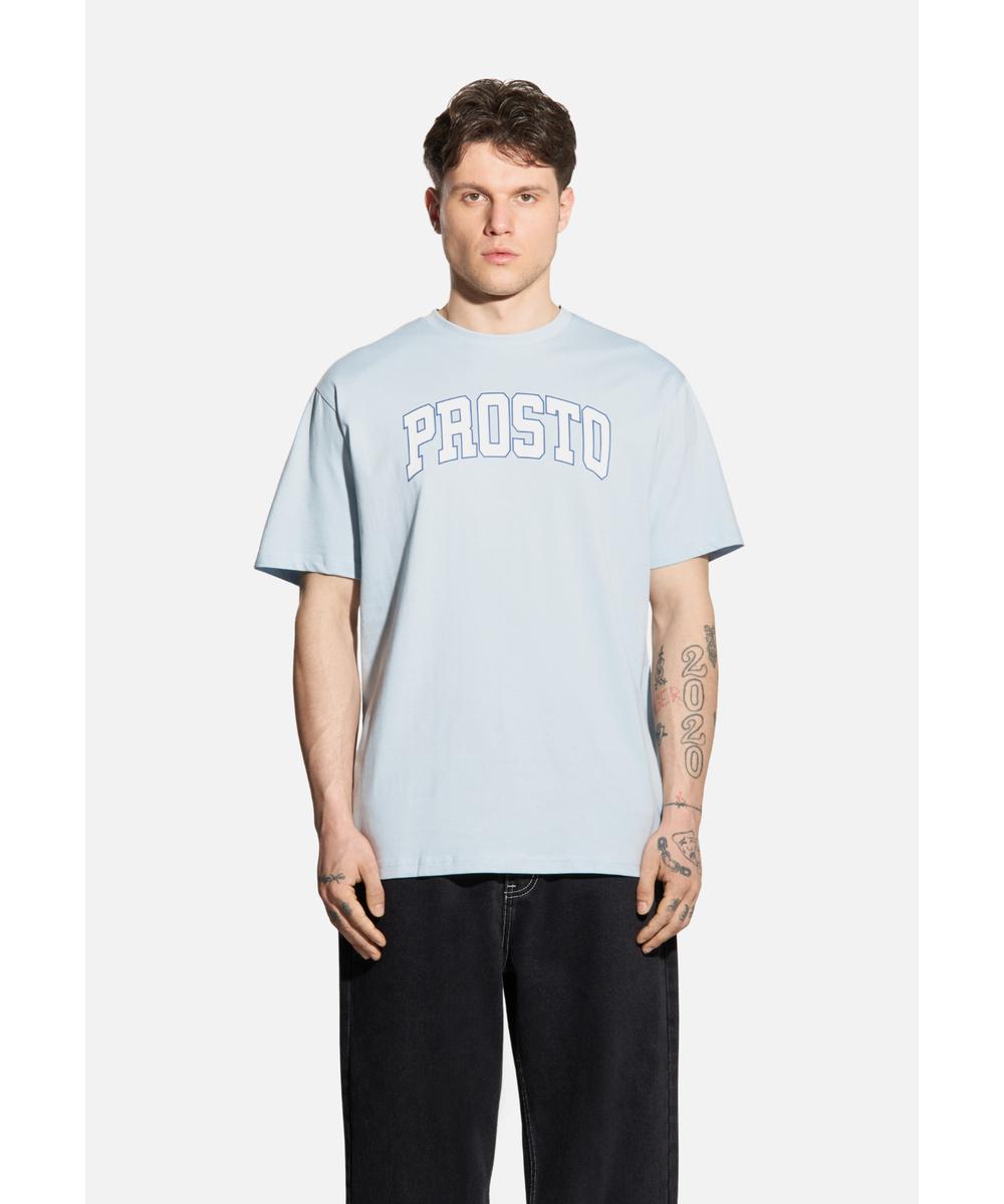 College t-shirt męski jasnoniebieski