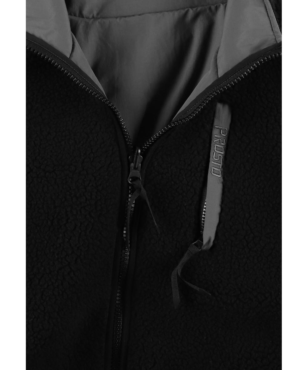 Sherpa dwustronna kurtka szaro-czarna