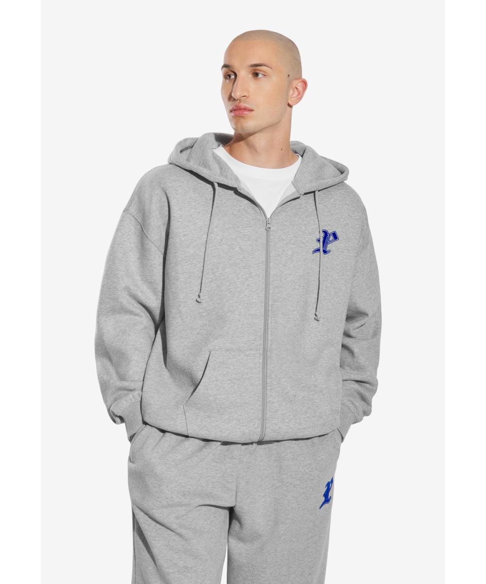 Gothic P bluza z kapturem męska szara