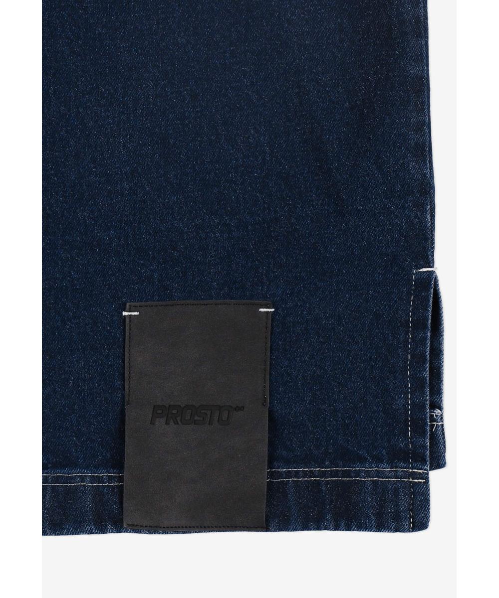 Long koszula bawełniana damska granatowa