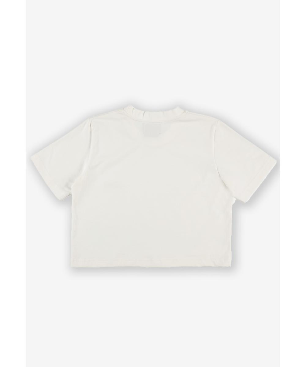 Heavyweight t-shirt bawełniany damski biały