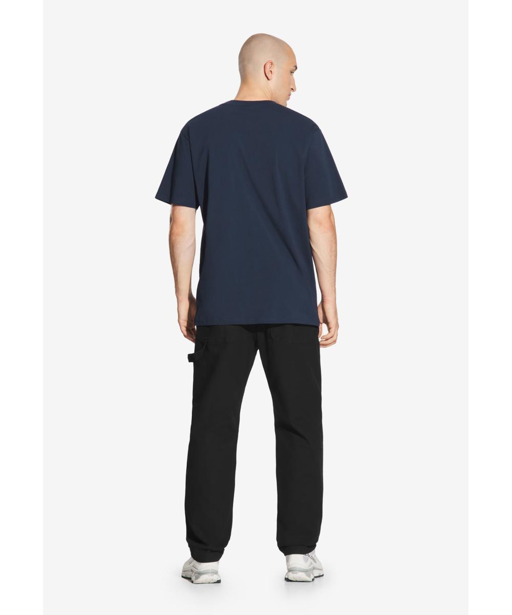 Collage t-shirt męski bawełniany granatowy