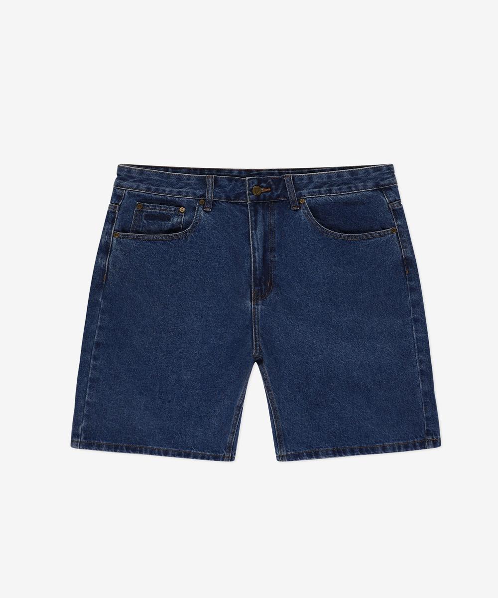 Shizzo jeansy krótkie męskie baggy niebieskie