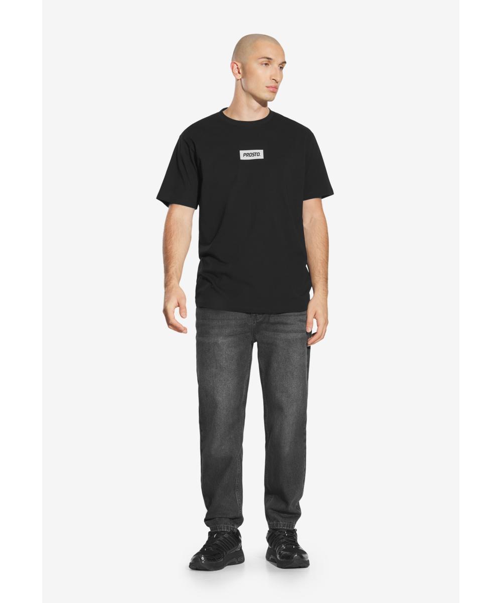 Box Logo t-shirt męski bawełniany czarny