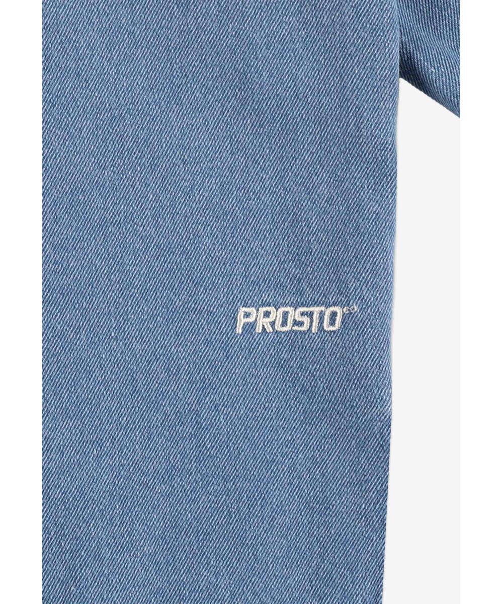 Long koszula bawełniana damska niebieska