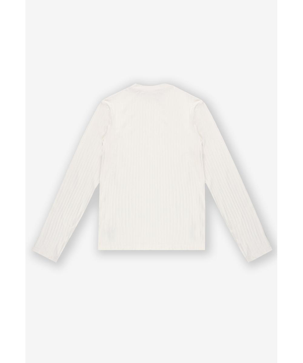 Bamboo longsleeve damski biały