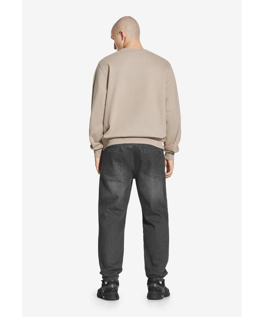 Subtle Logo bluza męska bawełniana beżowa