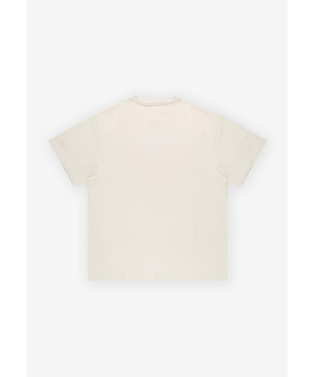 Scriber Washed t-shirt bawełniany beżowy