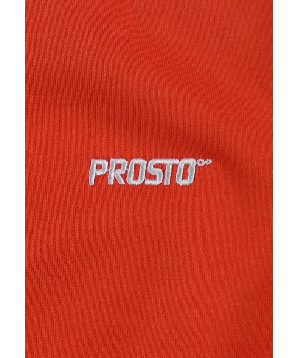 Ribbed bluza bez kaptura damska czerwona