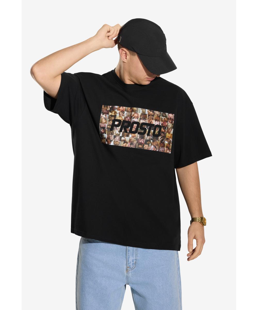 Cams t-shirt bawełniany czarny