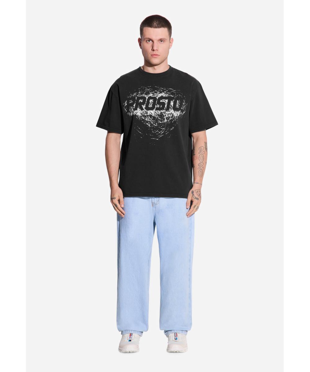 Scriber Washed t-shirt bawełniany czarny