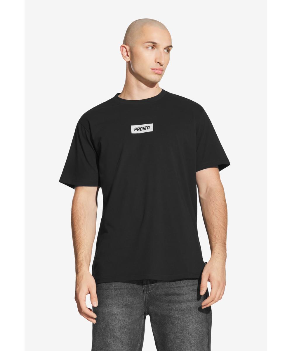 Box Logo t-shirt męski bawełniany czarny