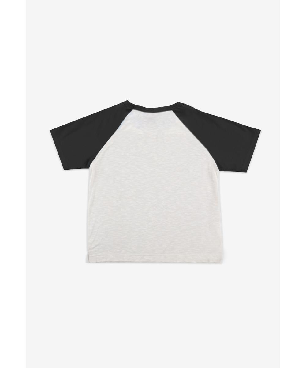 College t-shirt bawełniany damski czarny