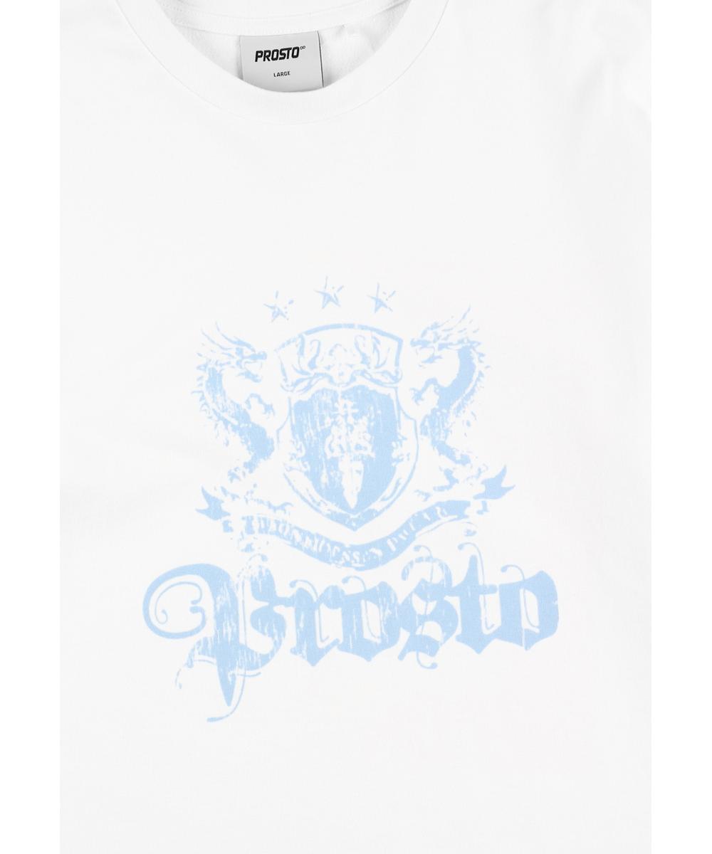 Crest longsleeve męski bawełniany biały