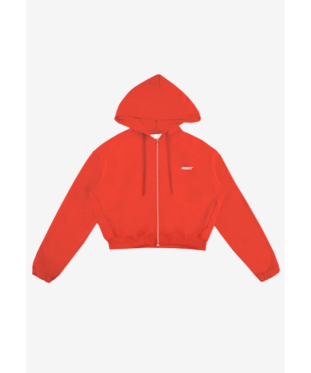 Bomb bluza z kapturem damska czerwona