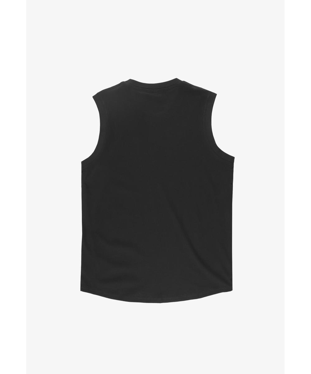 Logotype top regular męski bawełniany czarny