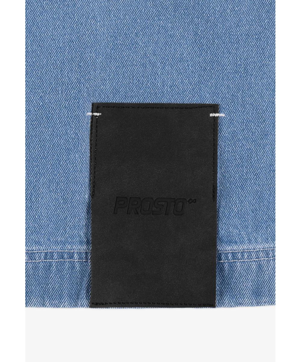 Long koszula bawełniana damska niebieska