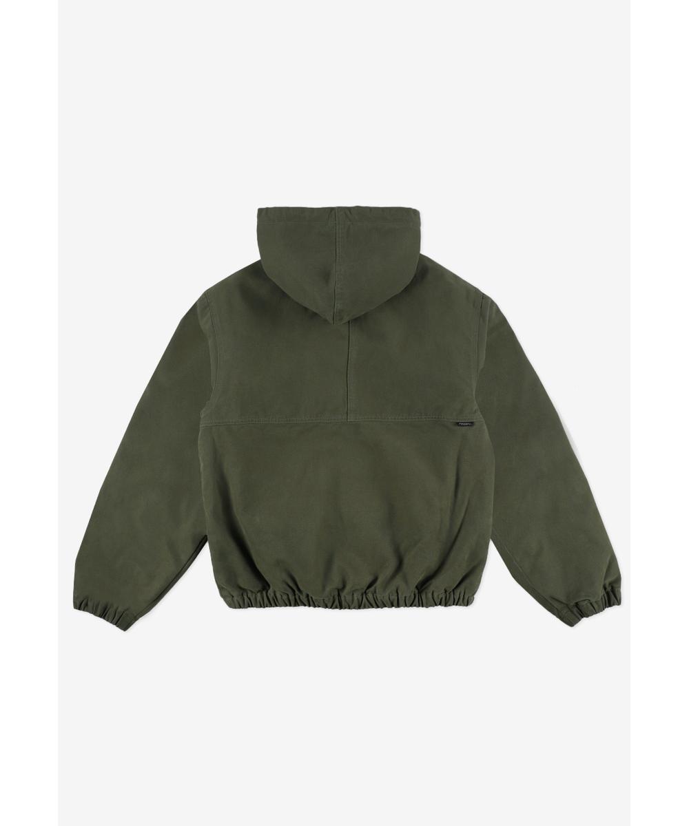 Padded kurtka z kapturem męska oliwkowa