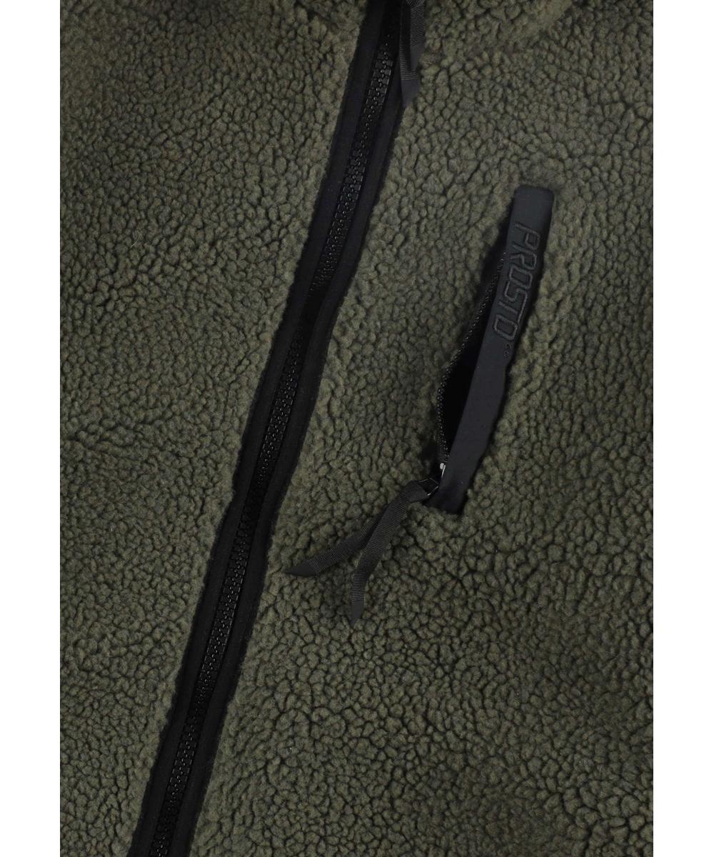 Sherpa dwustronna kurtka oliwkowo-zielona