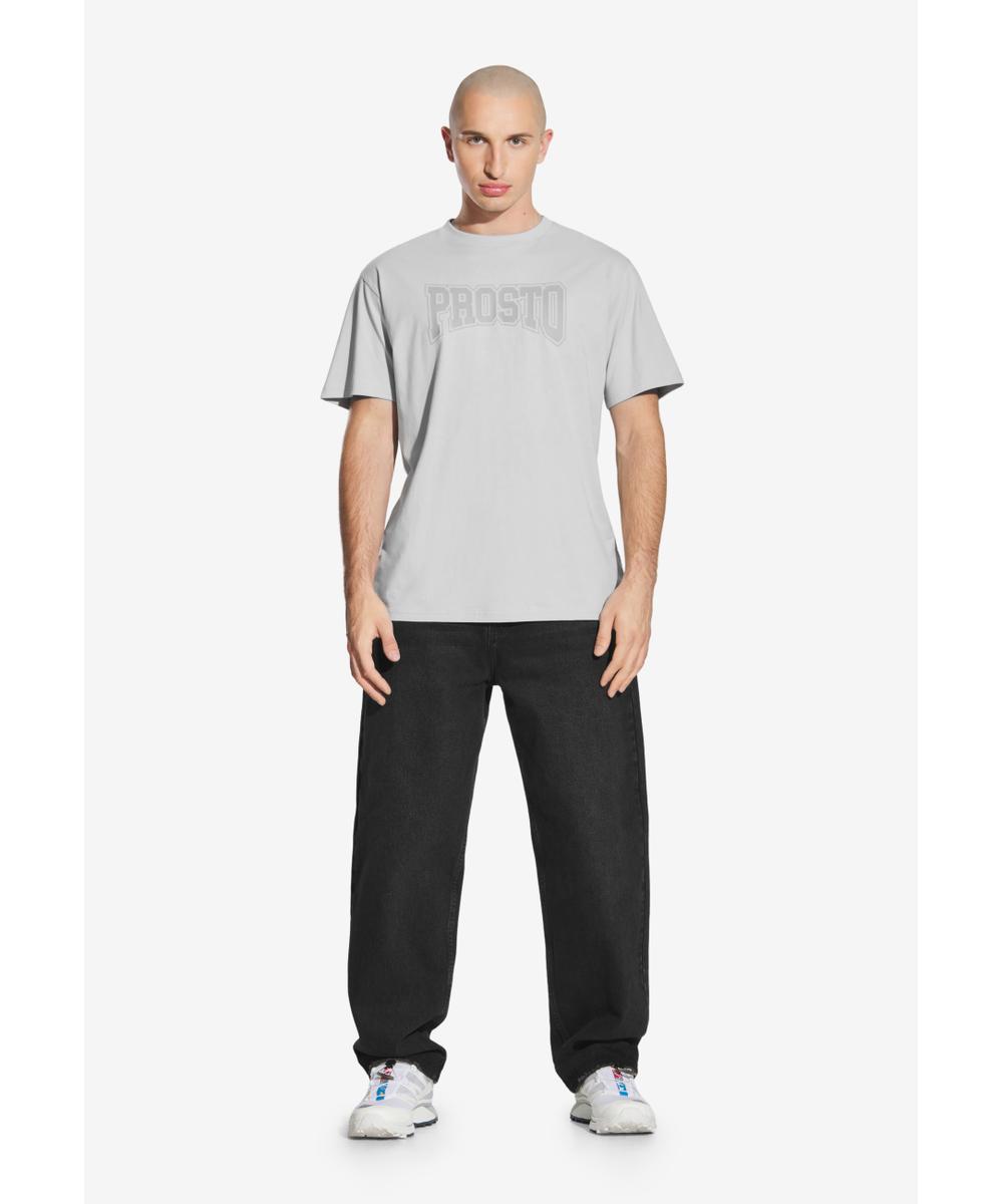 Collage t-shirt męski bawełniany szary