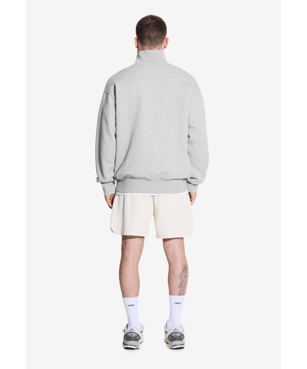 Half Zip Essential bluza męska szara