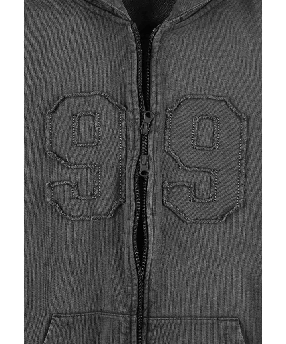 Zip99 bluza rozpinana z kapturem męska grafitowa