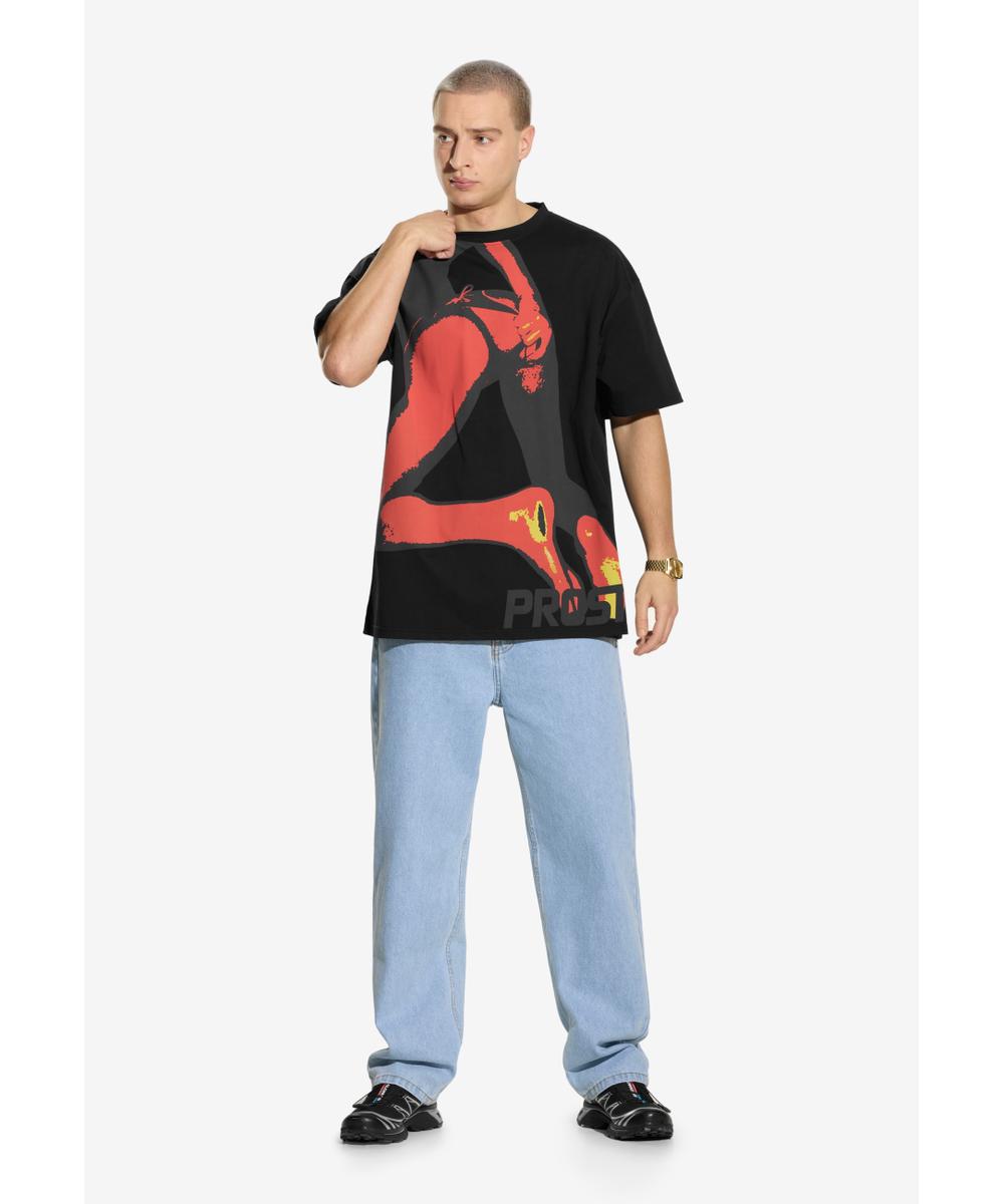 NSFW t-shirt bawełniany czarny