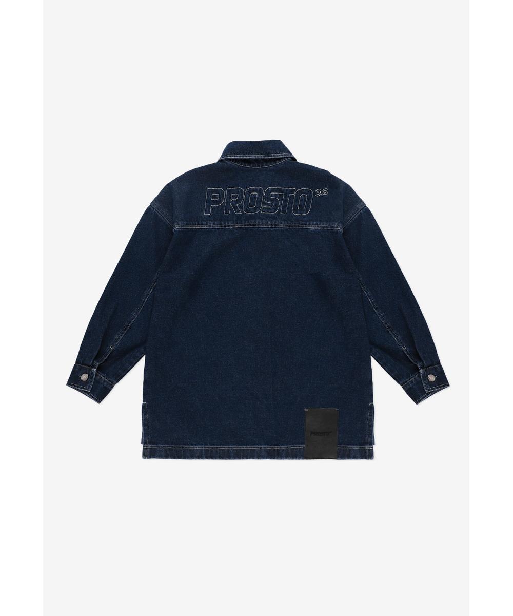 Long koszula bawełniana damska granatowa