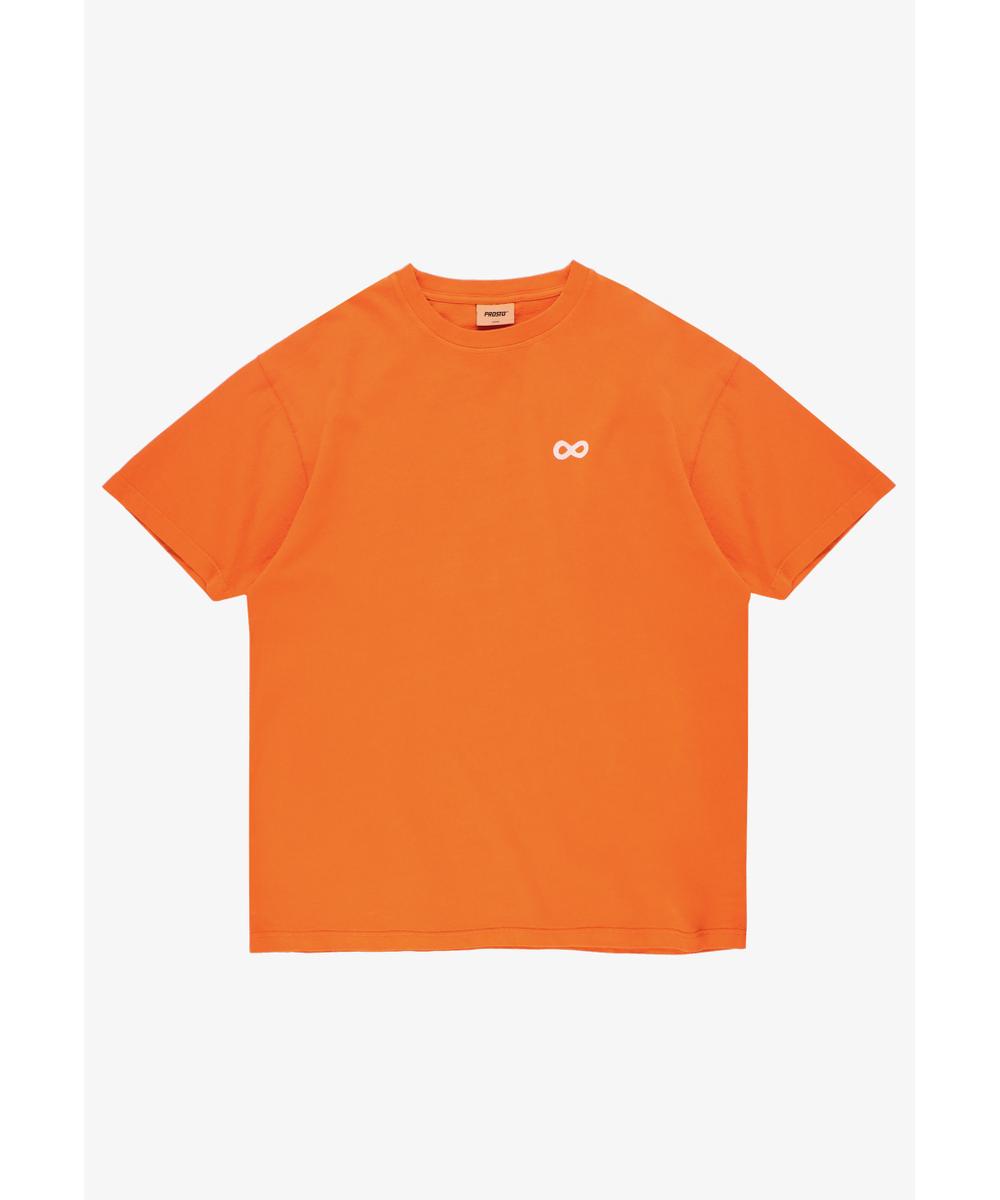 Infinity D t-shirt oversize męski bawełniany pomarańczowy