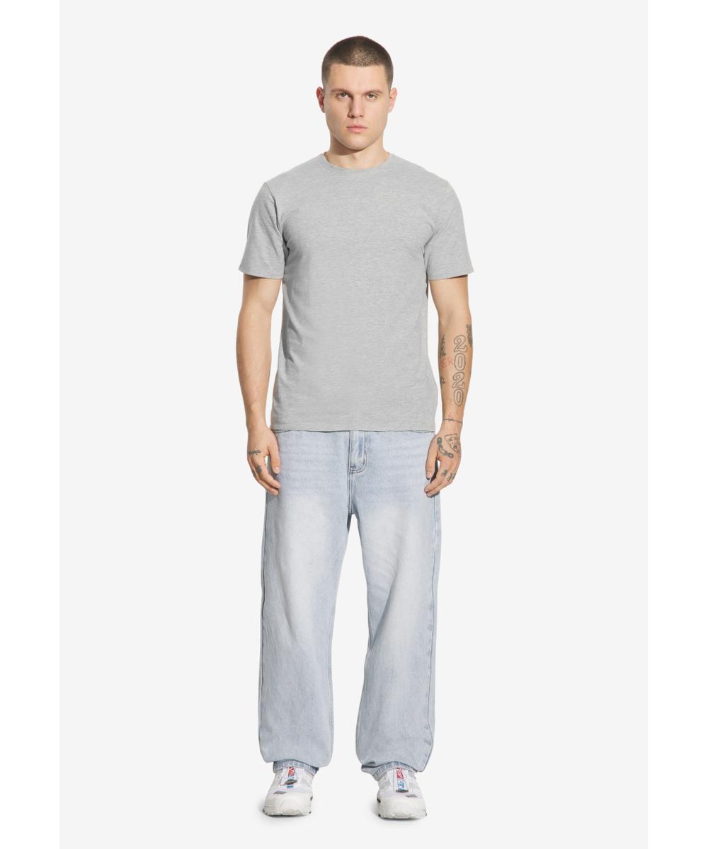 Slim t-shirt męski bawełniany szary