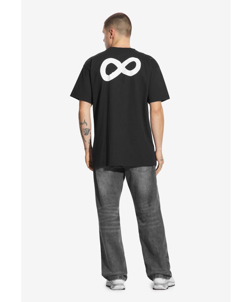 Infinity t-shirt męski z krótkim rękawem czarny