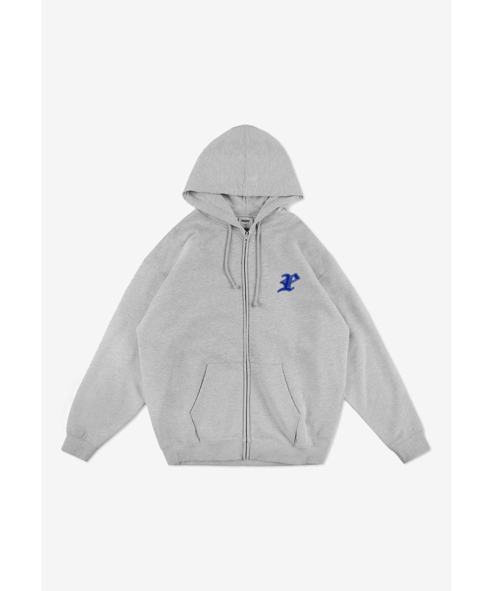 Gothic P bluza z kapturem męska szara