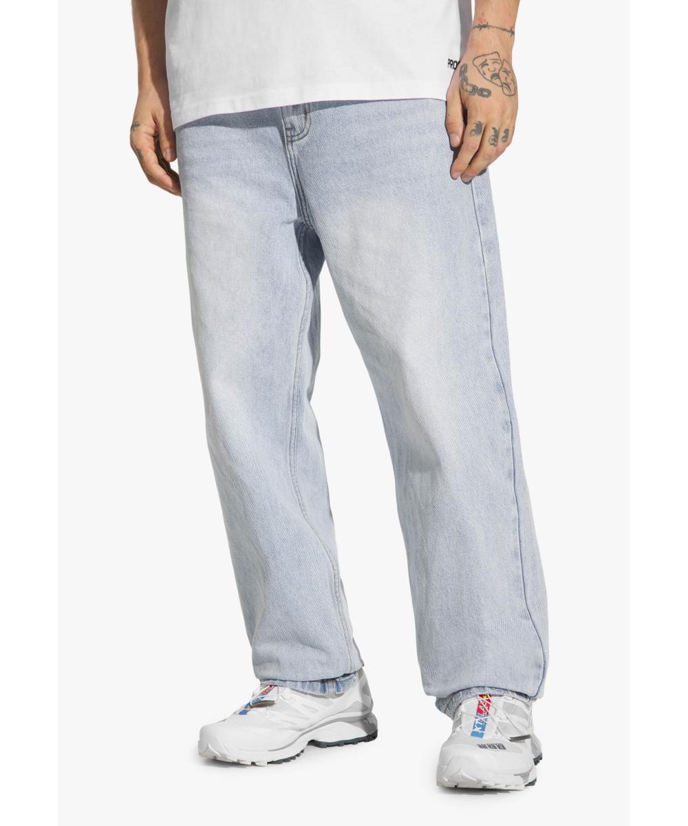 Bunker jeansy męskie regular niebieskie