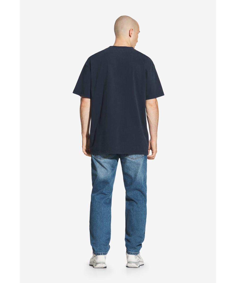 Big Log t-shirt męski bawełniany granatowy