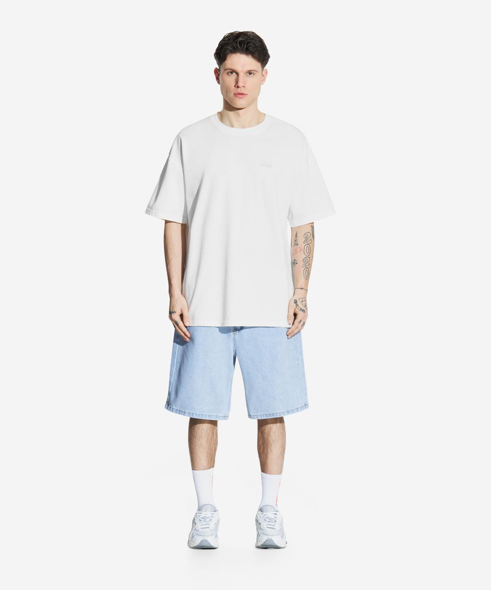 Shizzo jeansy krótkie męskie baggy jasnoniebieskie