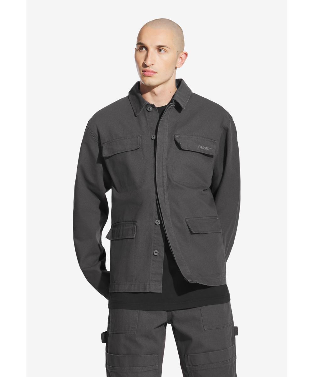 Utility kurtka męska bawełniana ciemnoszara