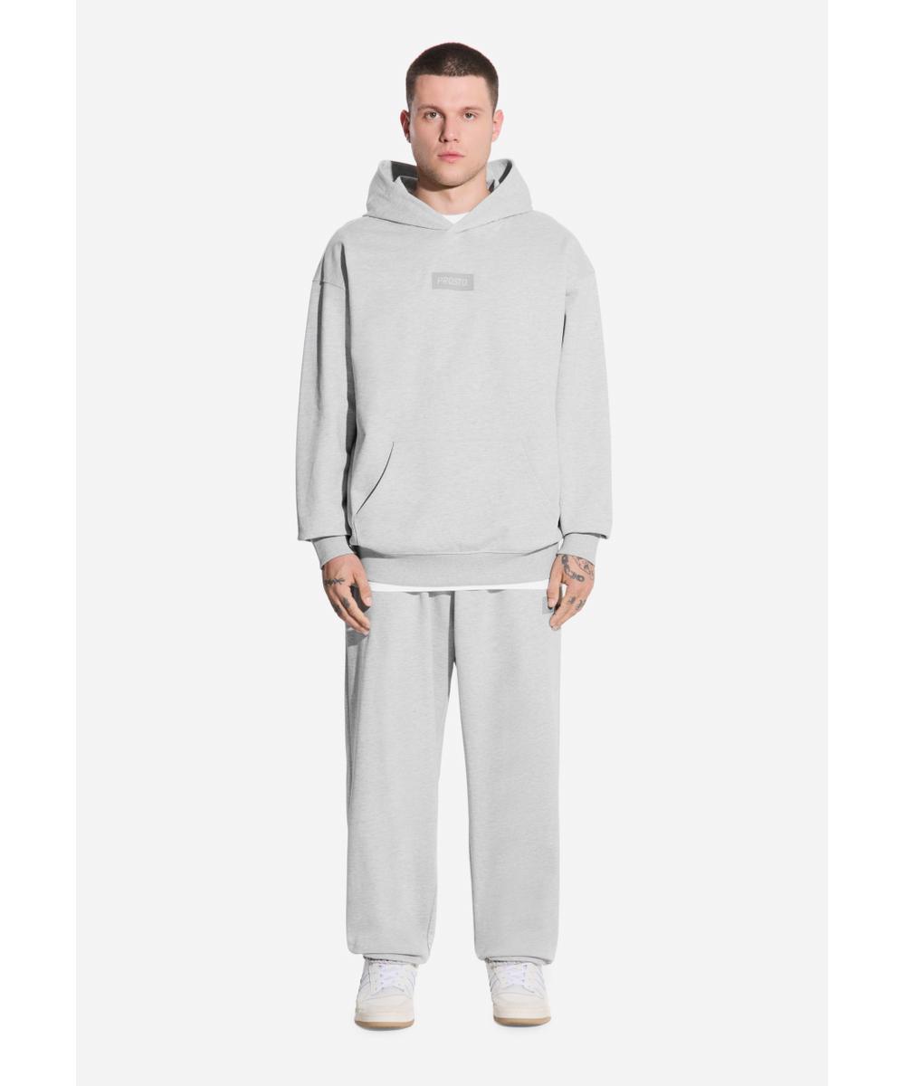 Box bluza z kapturem męska szara