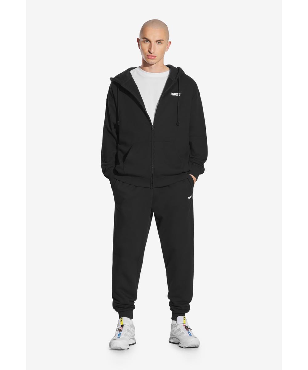 Logo bluza z kapturem męska czarna