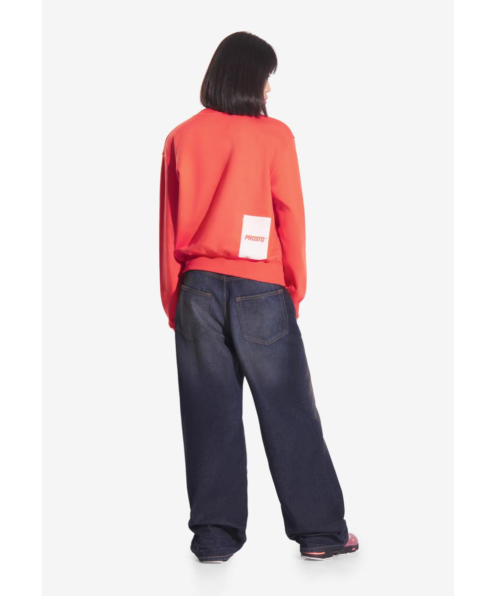 Bomb bluza bez kaptura damska czerwona