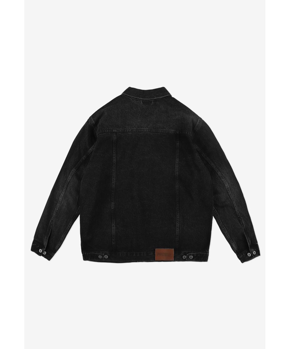 Civil kurtka jeansowa męska czarna