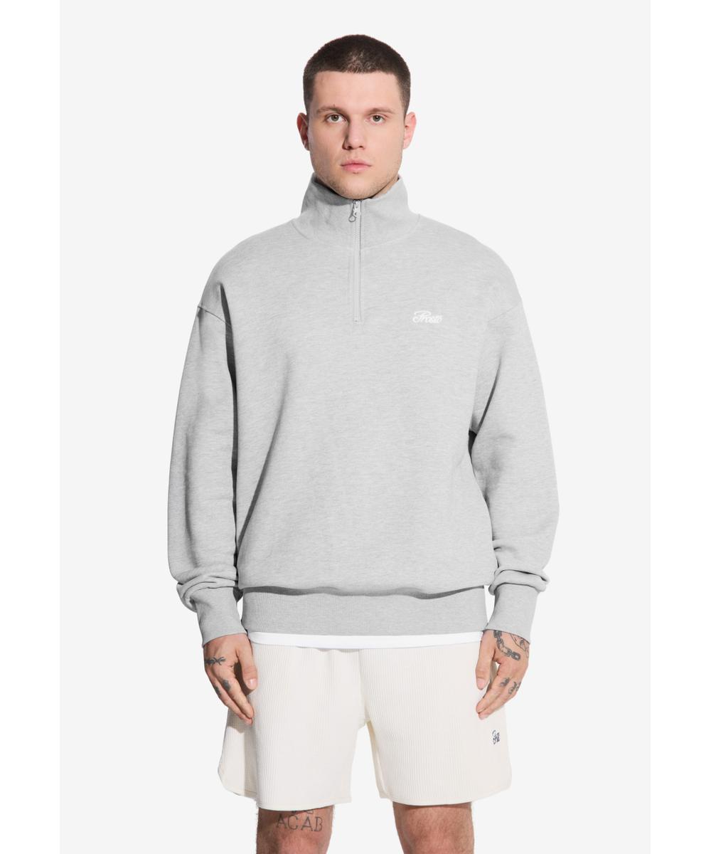 Half Zip Essential bluza męska szara