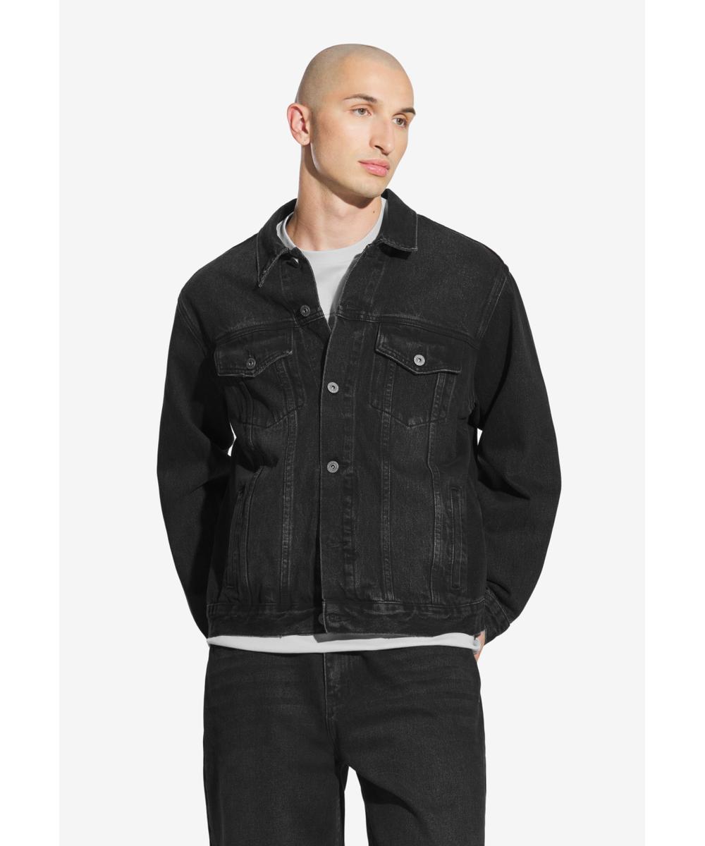 Civil kurtka jeansowa męska czarna