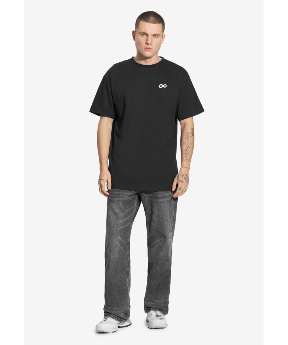 Infinity t-shirt męski z krótkim rękawem czarny