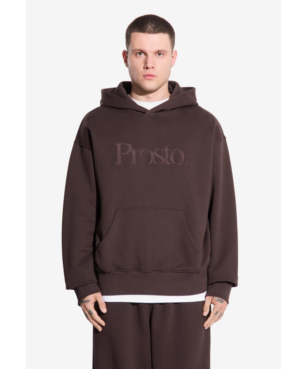 Mizo bluza z kapturem męska ciemnobrązowa