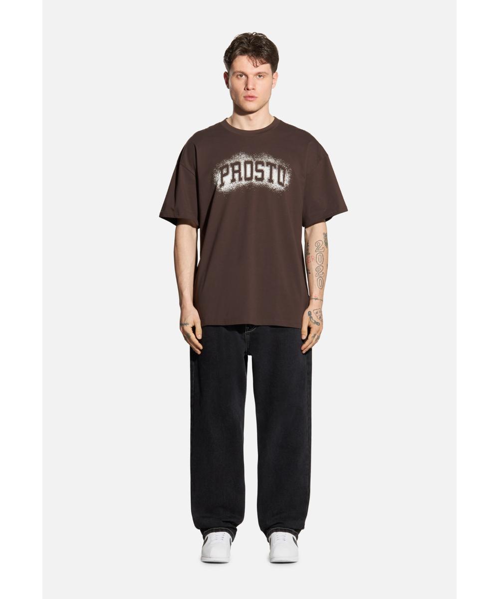 Jung t-shirt męski ciemnobrązowy